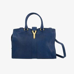 YSL Chyc Navy Leather Bag